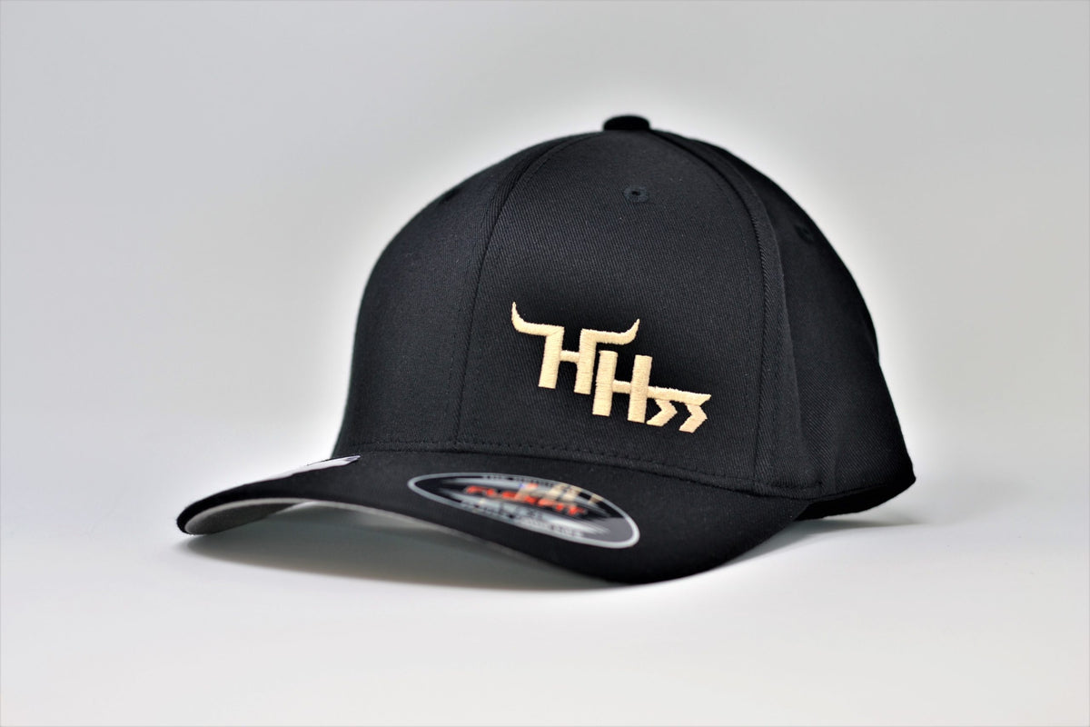 Gold Logo- On Black Canvas (FLEX FIT) -"THE BUCKLE"