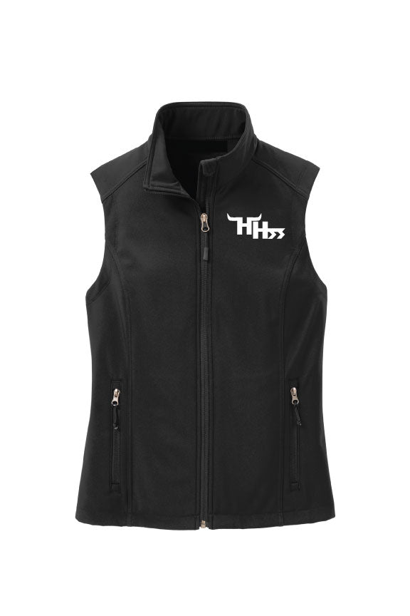 Black Women Vest- White Emborder Logo-"LV"