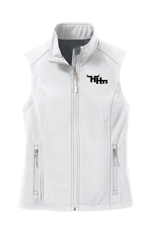 Black Women Vest- White Emborder Logo-"LV"
