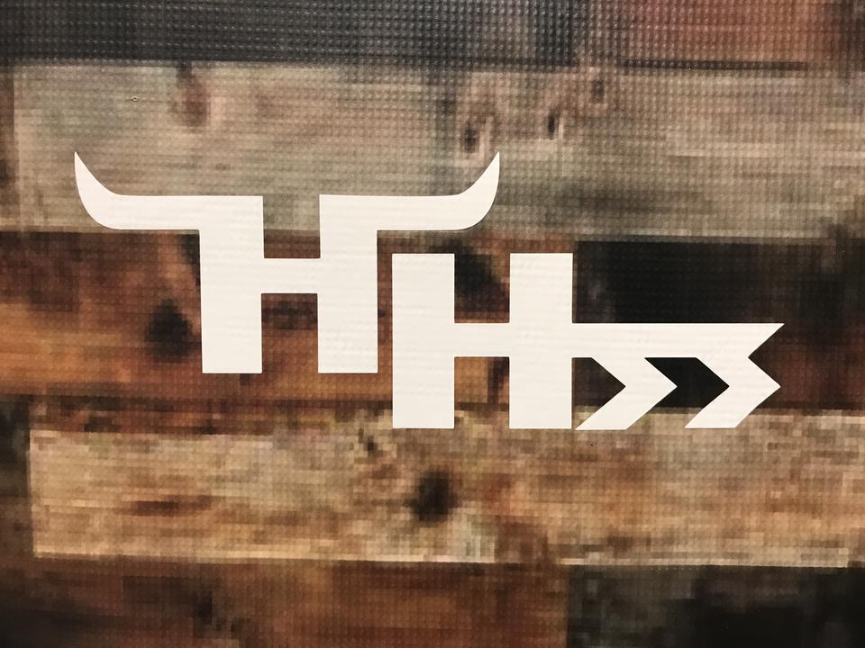 HHRC White Vinyl Vehicle Logo