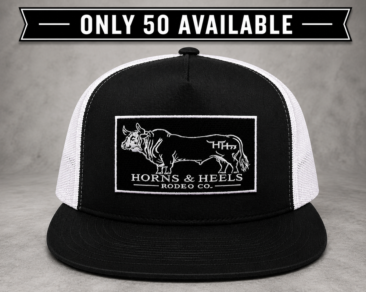 The Limousine™ Jet Black &amp; White Mesh Snapback Flat Bill