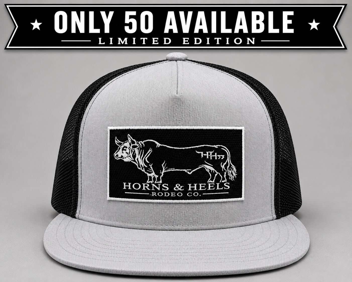 The Limousine™ Heather & Jet Black Mesh Snapback Flat Bill