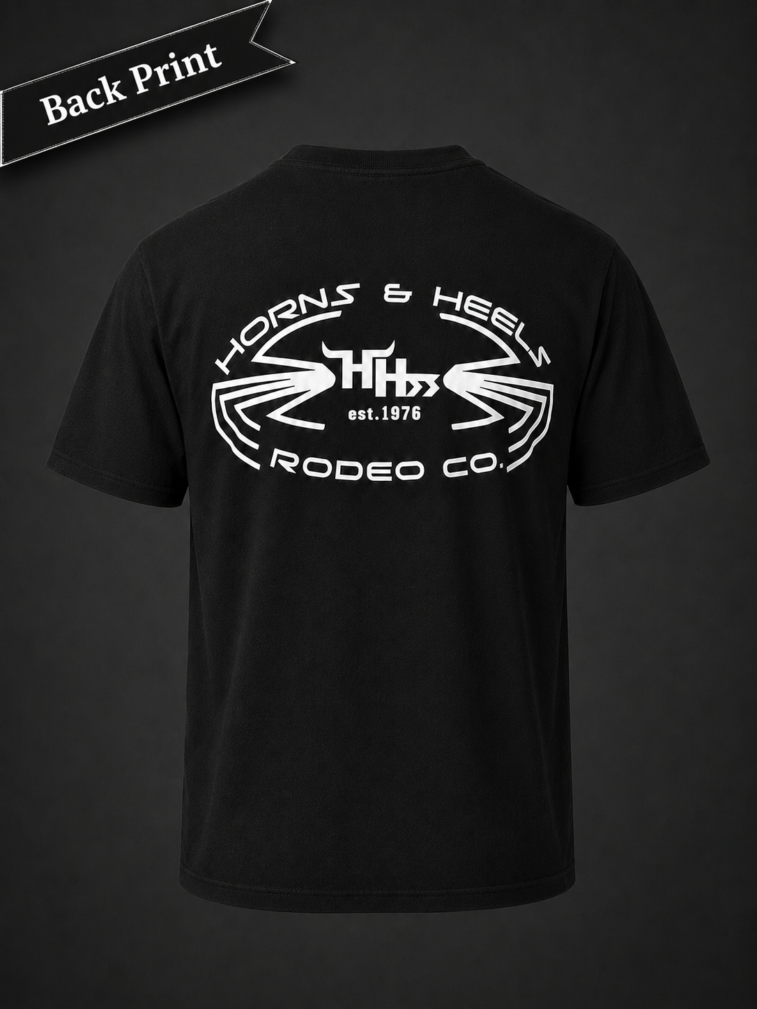 Black Shirt-White Logo- "Horn Bach"