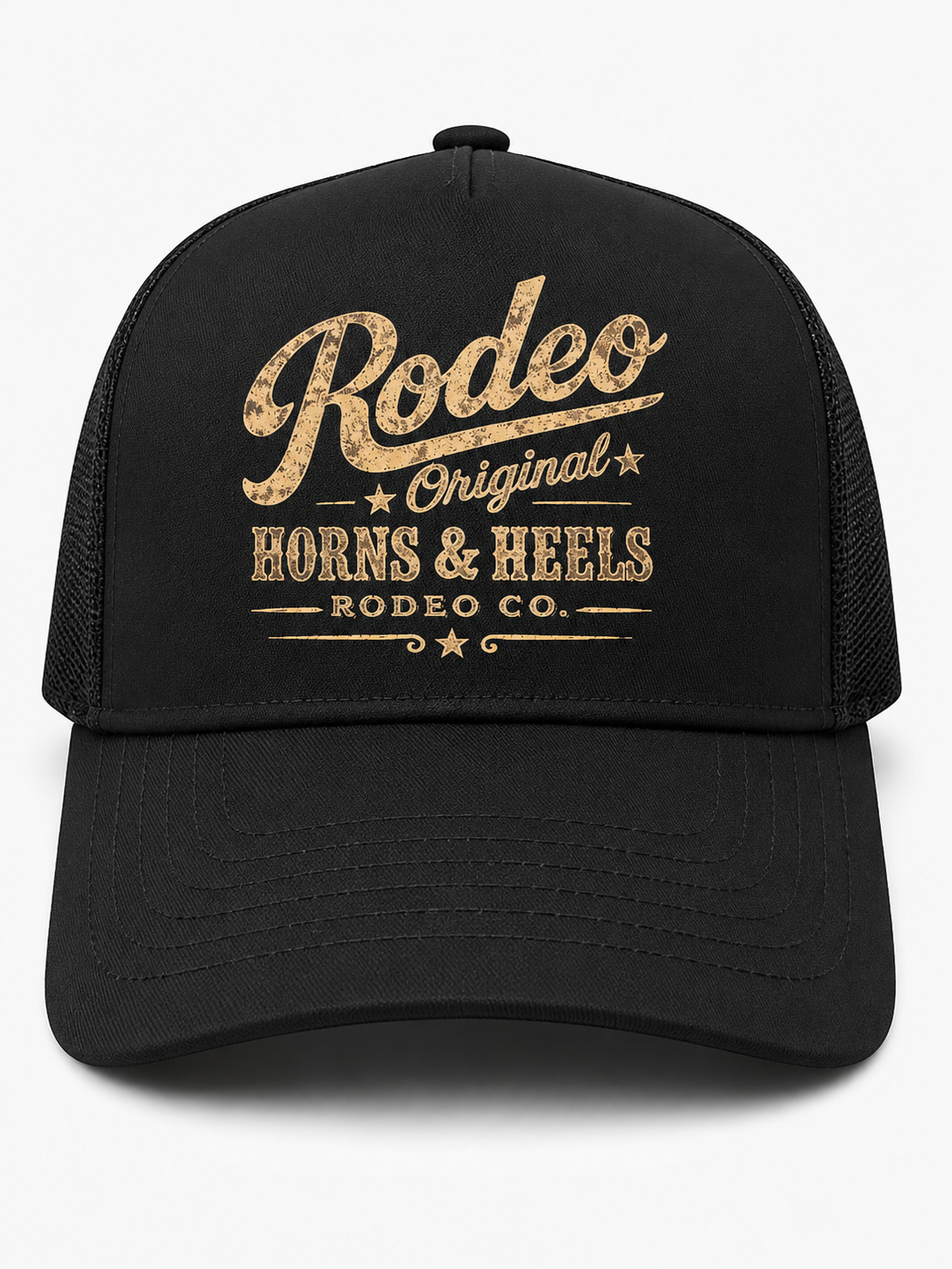 Jet Black Ultra-Lite Five Panel-"Bartender"