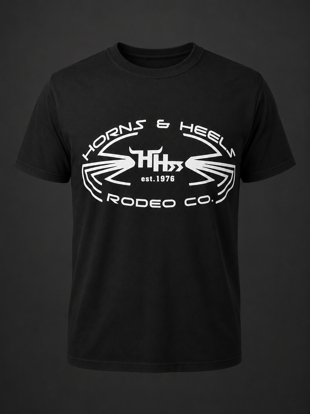 Black Shirt-White Logo- "Horn Bach"