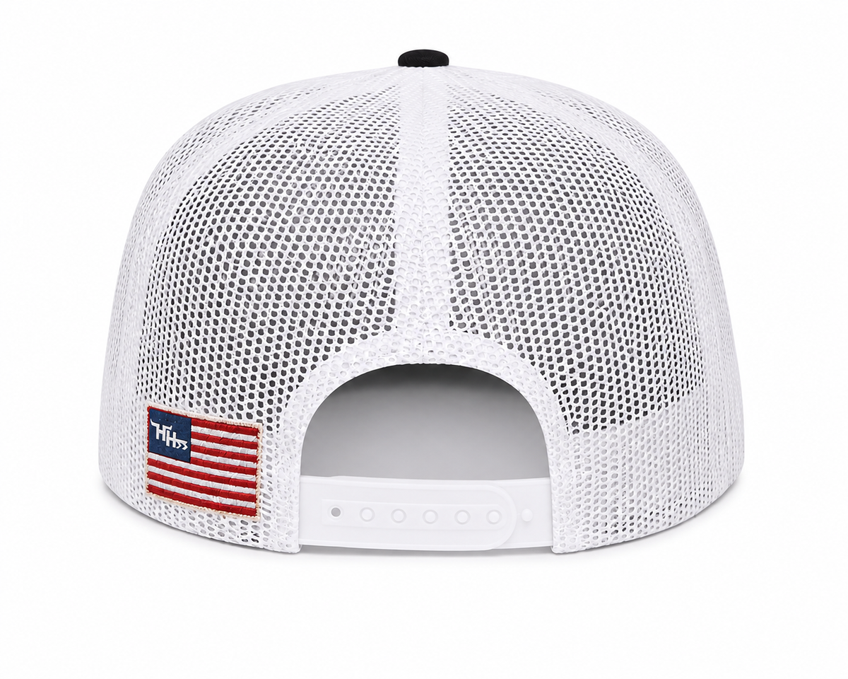 The Limousine™ Heather & Jet Black Mesh Snapback Flat Bill