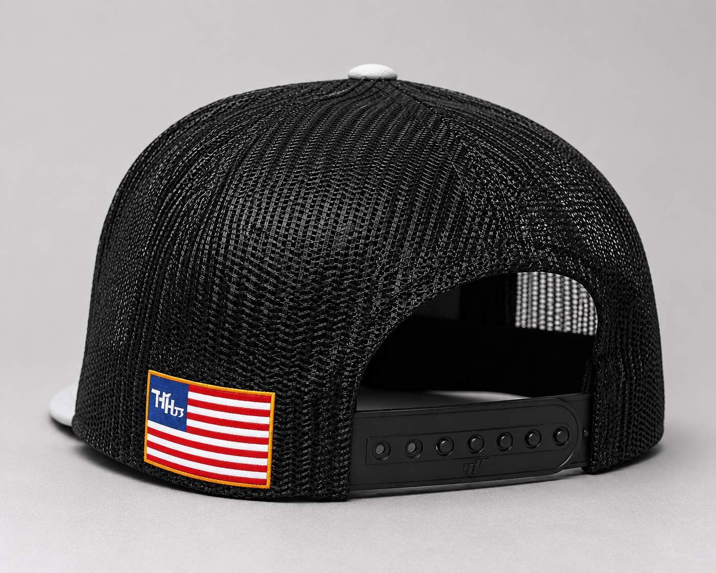 The Limousine™ Jet Black & White Mesh Snapback Flat Bill