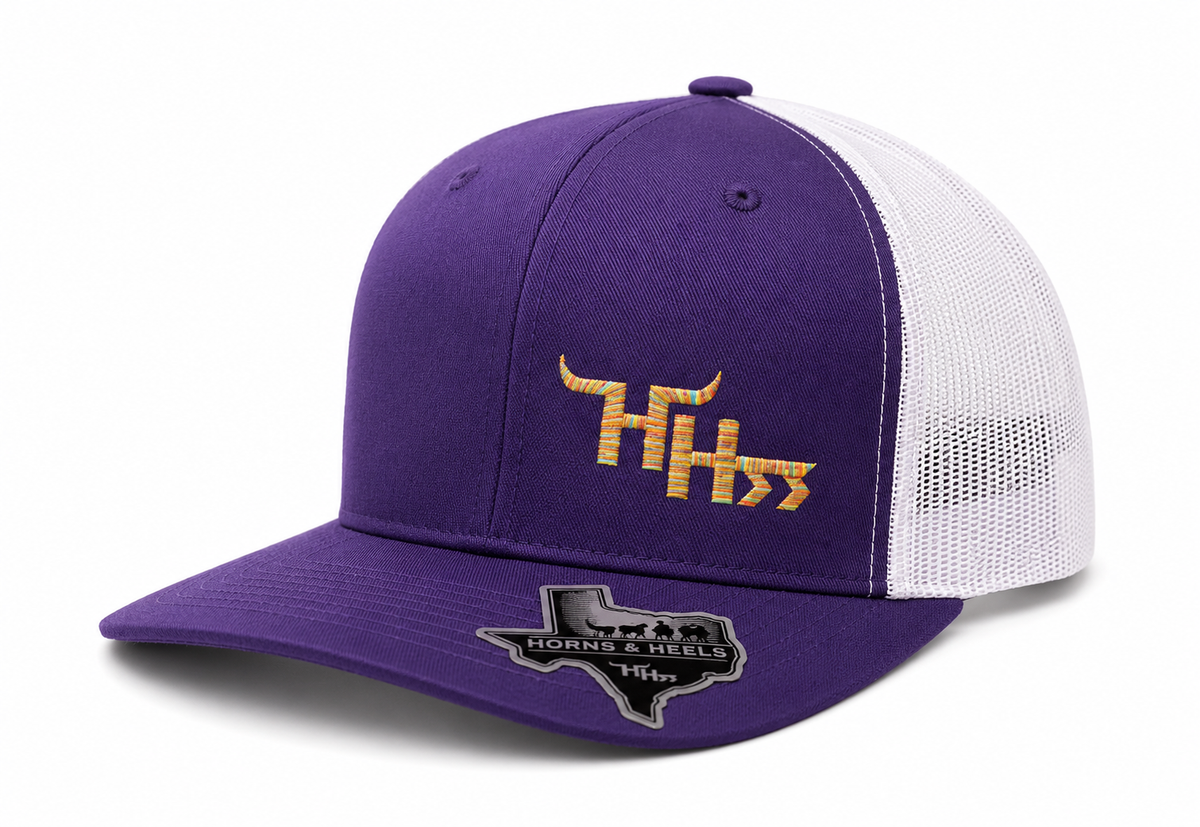 Serape-Logo On Purple Crown/Frost White Mesh-The Fruit Loop