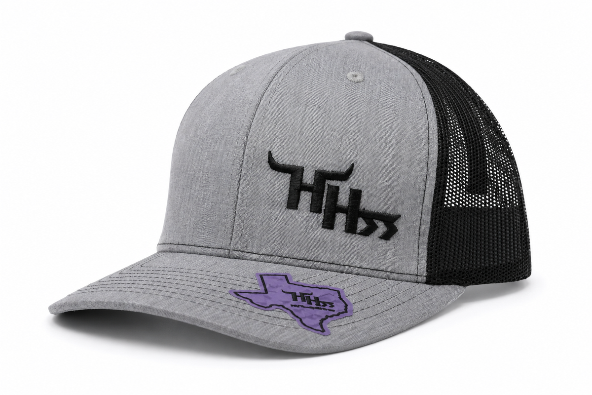 Blacked-Out Logo/Gray Stone Crown/Black Mesh- The Stone