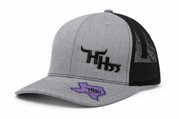 Blacked-Out Logo/Gray Stone Crown/Black Mesh- The Stone